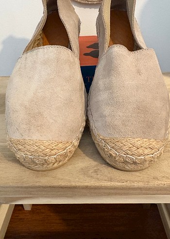 39 Beden Bej Süet Kadın Espadril