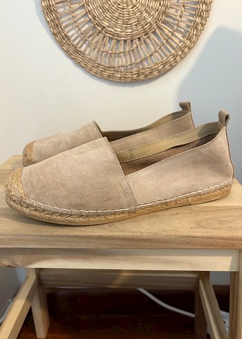 Bej Süet Kadın Espadril - Görsel 4