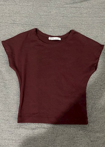 DİLVİN Bordo Kısa Kollu Basic Kadın Tişört