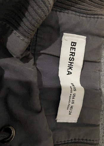 xs Beden BERSHKA Gri Rahat Kesim Midi Kadın Pantolon