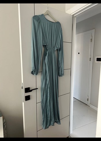 m Beden mavi Renk Mango Kadın Mavi Uzun Denim Elbise orijinaldır