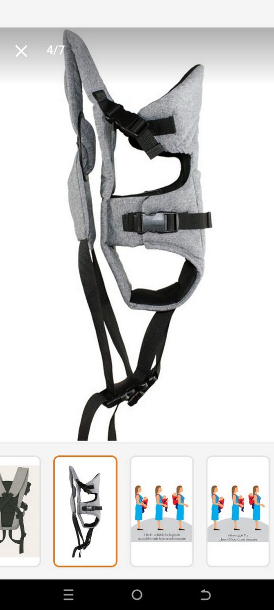 Molmini Gri Bebek Taşıyıcı - Görsel 3