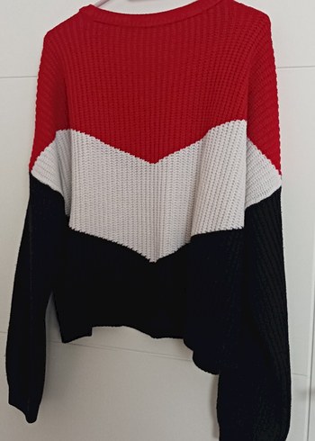 LCW Waikiki lisanslı  Kırmızı Siyah Triko Kadın Kazak - Görsel 5