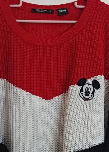 LCW Waikiki lisanslı  Kırmızı Siyah Triko Kadın Kazak - Görsel 2