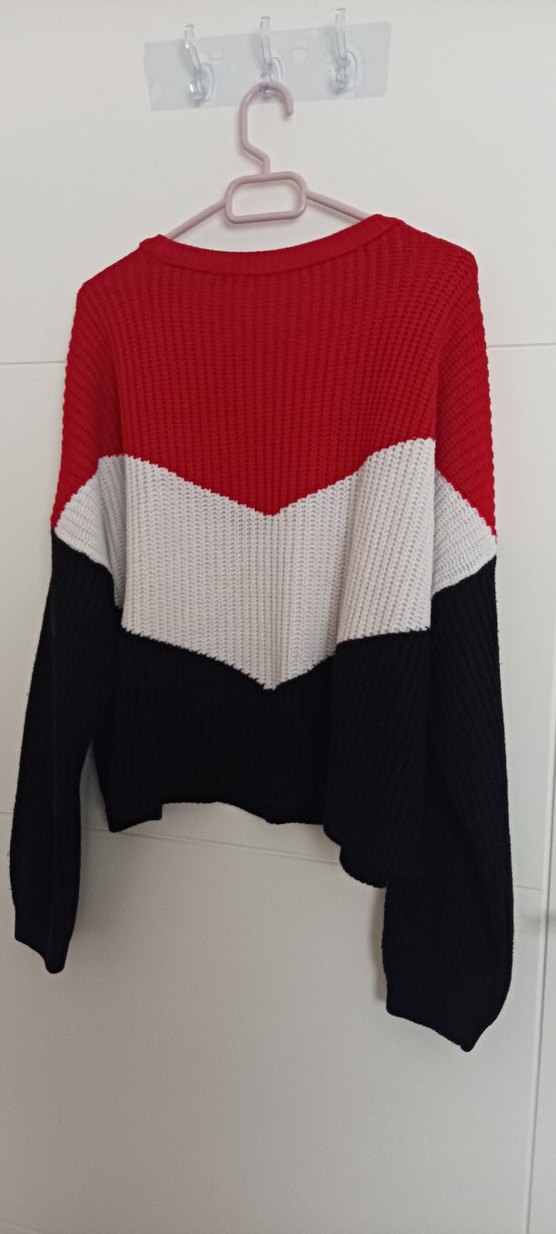 LCW Waikiki lisanslı  Kırmızı Siyah Triko Kadın Kazak - Görsel 5