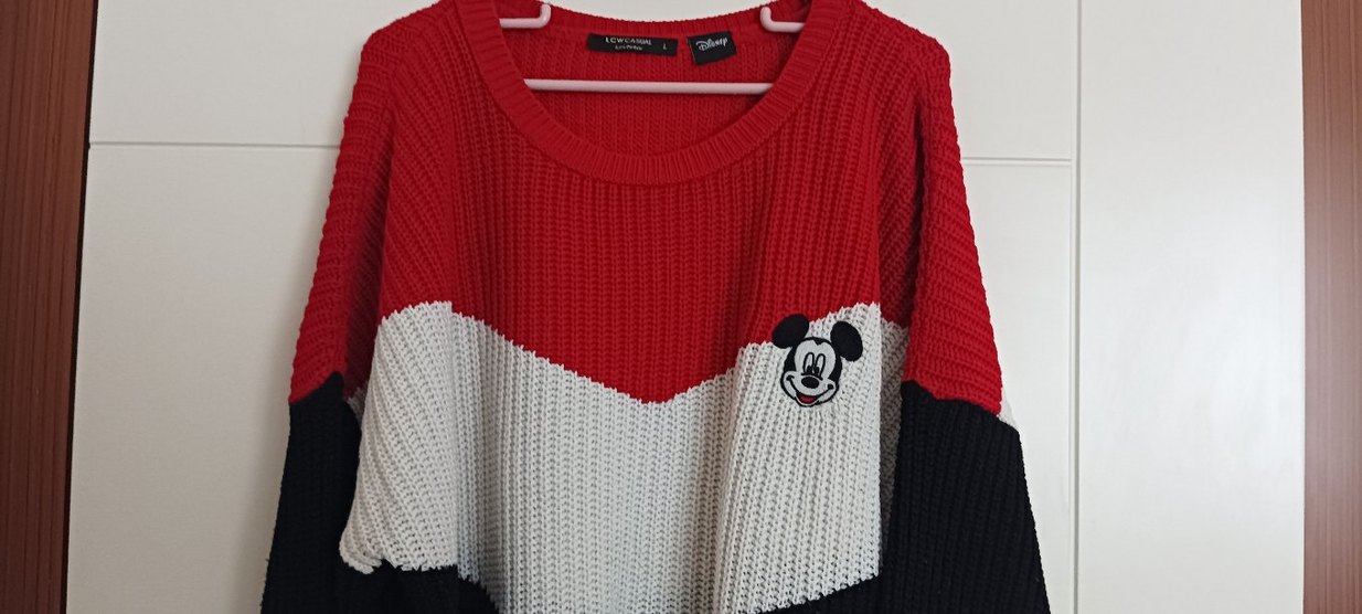 LCW Waikiki lisanslı  Kırmızı Siyah Triko Kadın Kazak - Görsel 2