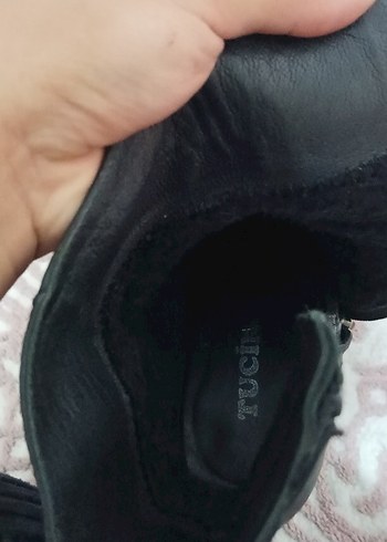 Siyah Deri Kadın Topuklu Bot - Görsel 4