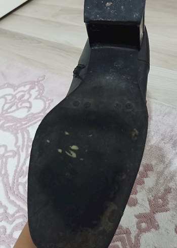 Siyah Deri Kadın Topuklu Bot - Görsel 6