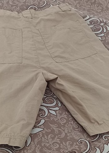 Bej Pamuklu Erkek Kısa Şort - Görsel 3