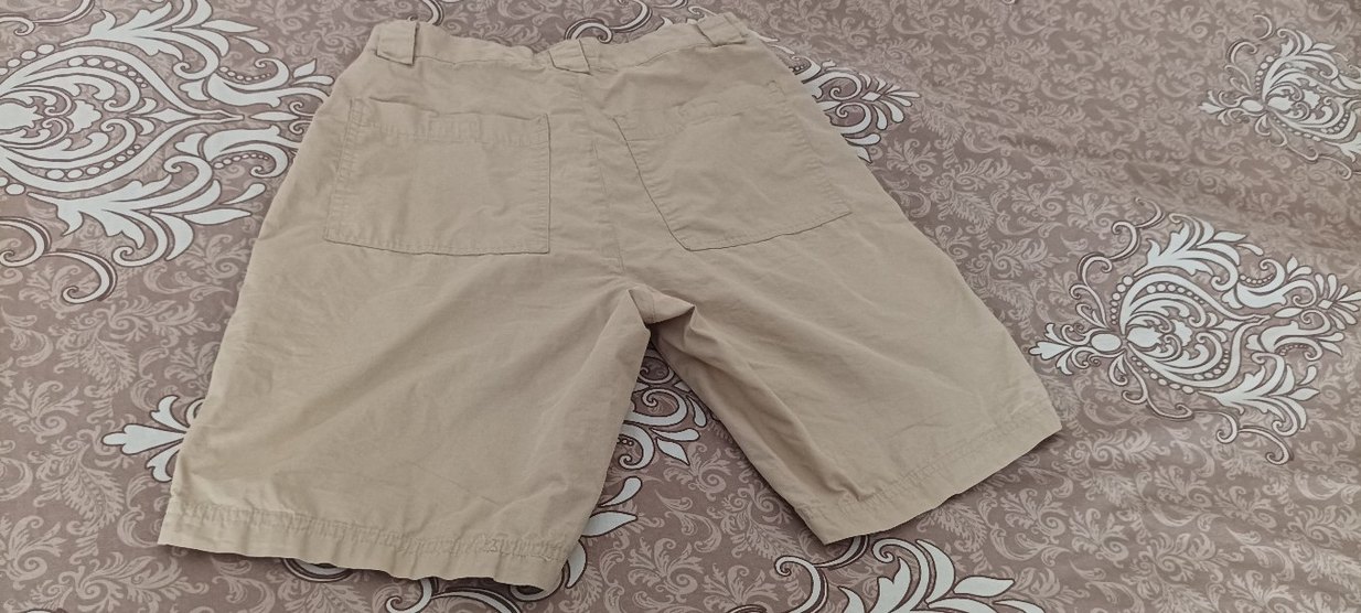 Bej Pamuklu Erkek Kısa Şort - Görsel 3