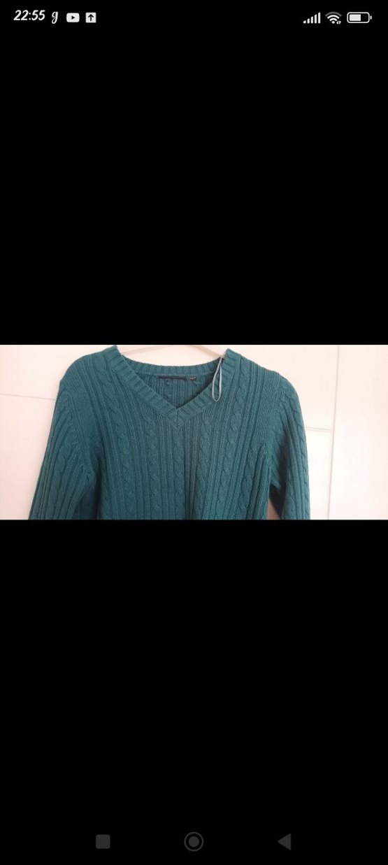 koton Kadın V Yaka Örgü Kazak - Koyu Yeşil - Görsel 2