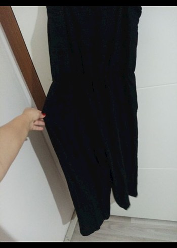 LCW Waikiki Siyah V Yaka Kadın Tulum - Görsel 3