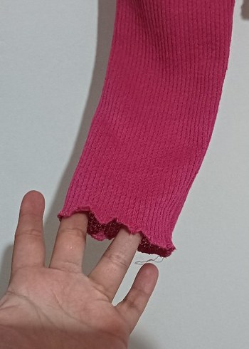 h&m Düğmeli Pembe Kadın Uzun Kollu Triko - Görsel 3