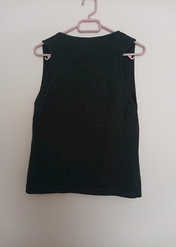 mango Koyu yeşil triko yelek - Görsel 4