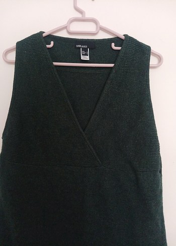 mango Koyu yeşil triko yelek - Görsel 2