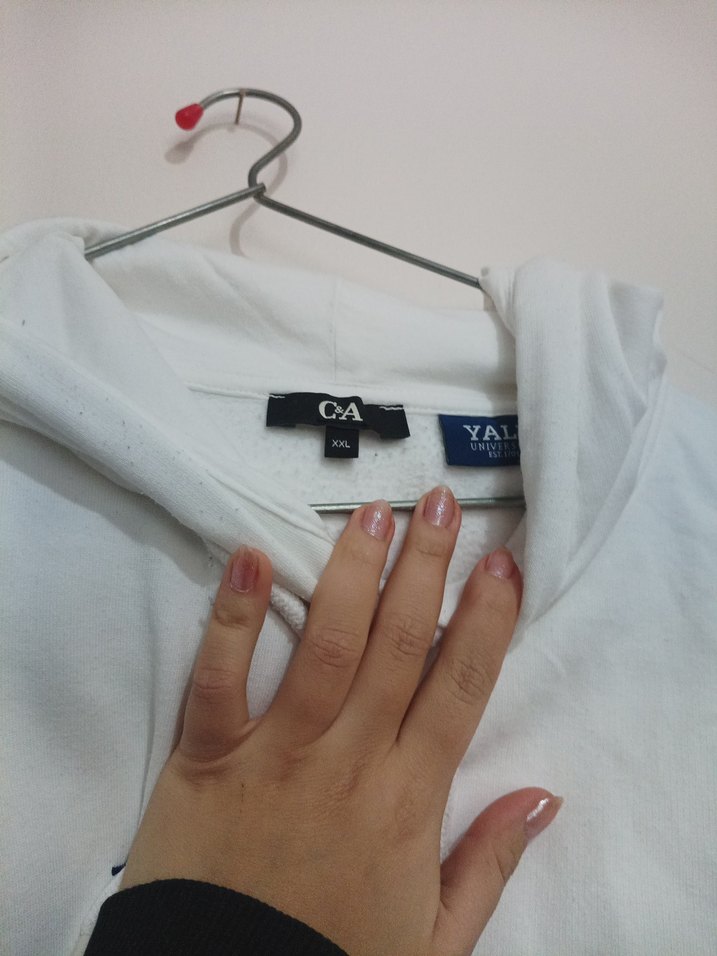 C&A Beyaz Oversize Sweatshirt - Görsel 2