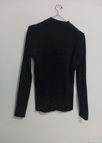 trendyolmen Siyah Yarım Fermuarlı Uzun Kollu Triko Kazak - Görsel 3