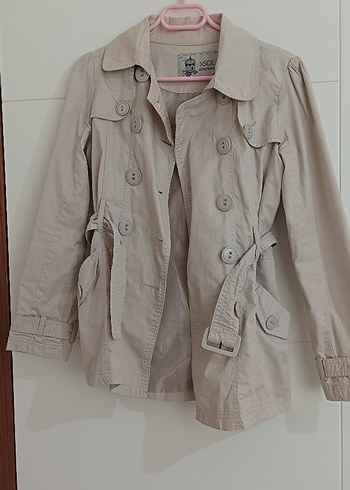 LCW Waikiki Bej Düğmeli Midi Kadın Trençkot