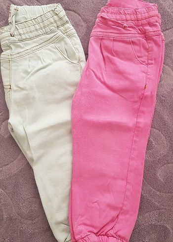 Kızlar için Pamuklu Rahat Pembe Pantolon