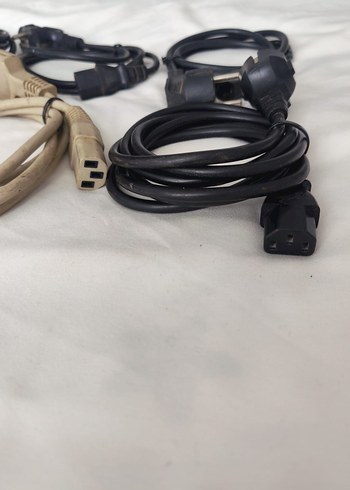 Çeşitli Siyah ve Gri Güç Kablosu Seti - Görsel 9