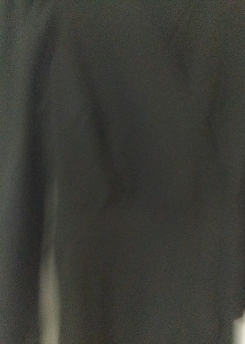 Uzun Siyah Kadın Elbise Notch Yaka - Görsel 2