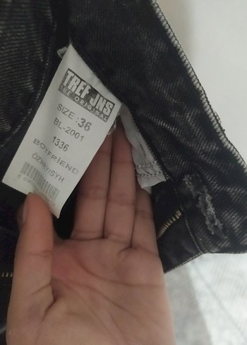 Gri Kadın Denim Normal Boy Jean - Görsel 4