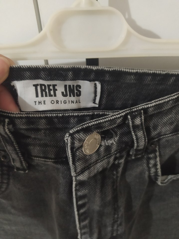 Gri Kadın Denim Normal Boy Jean - Görsel 3