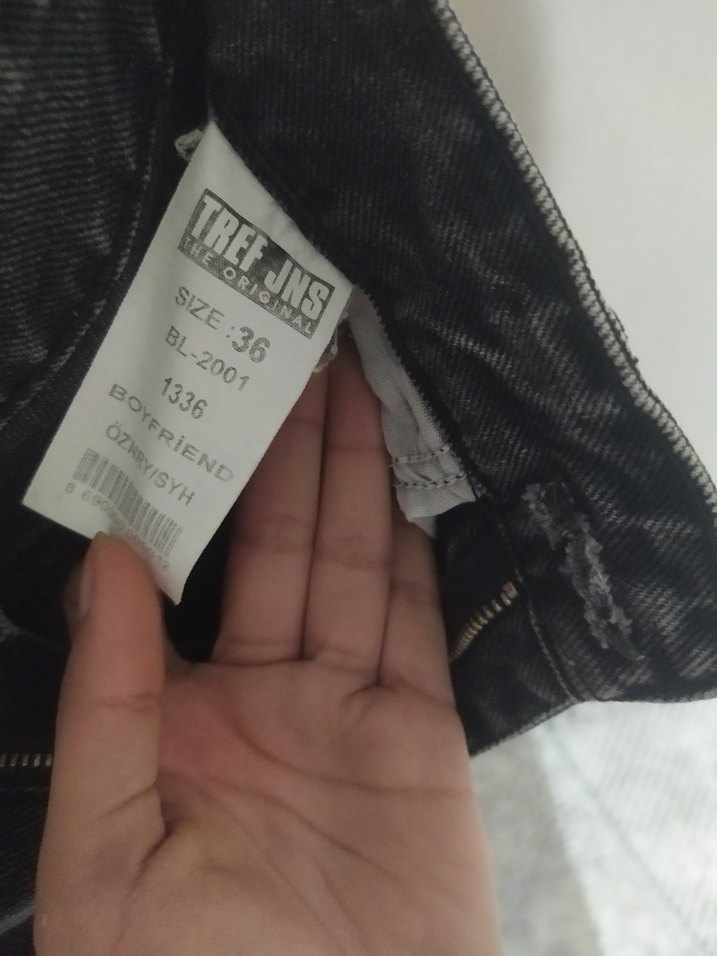 Gri Kadın Denim Normal Boy Jean - Görsel 4