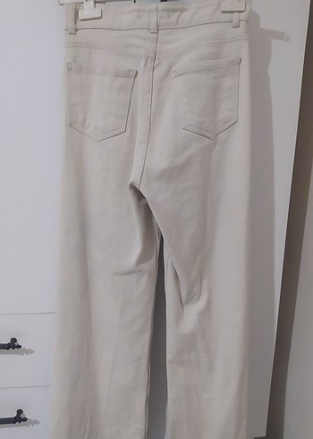 Bej Kadın Keten Regular Fit Pantolon - Görsel 3