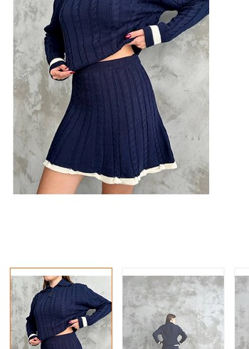 Beyaz Örgü Mini Triko Elbise - Görsel 3