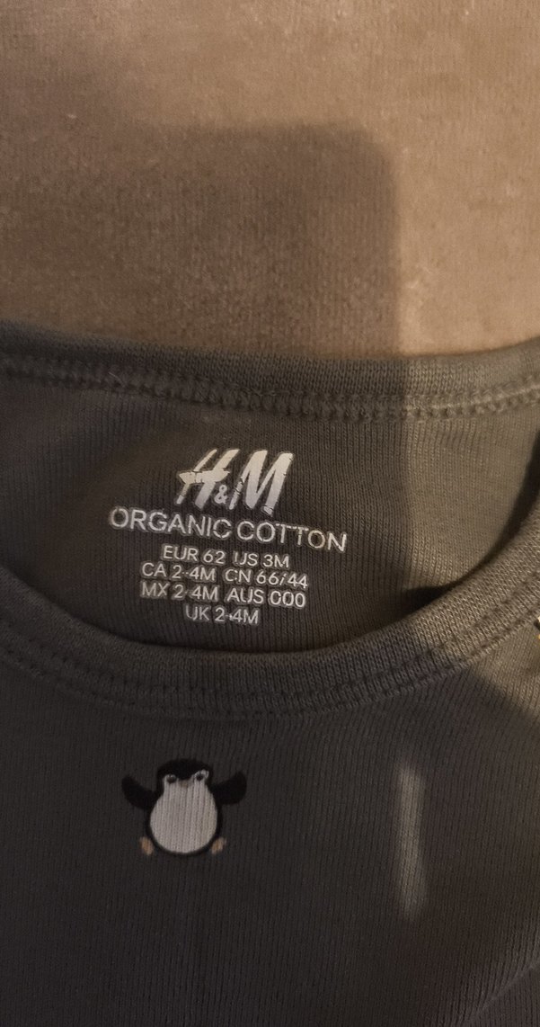 Gri Uzun Kollu Bebek Body H&M - Görsel 2