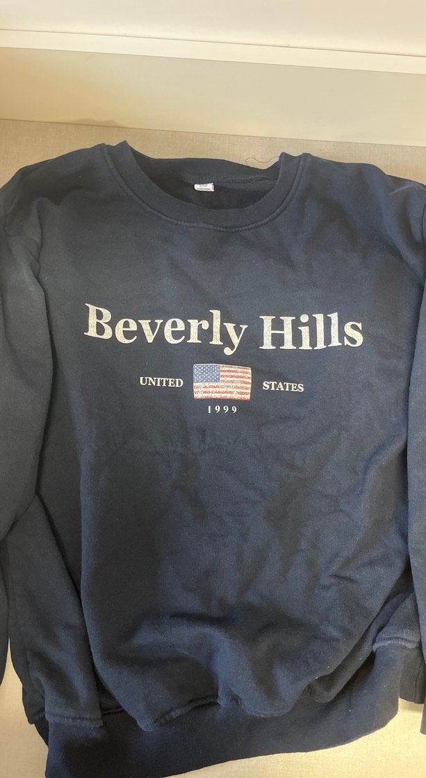 Mavi Baskılı Kadın Sweatshirt - Görsel 3