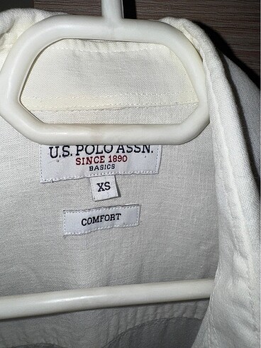 xs Beden beyaz Renk Us Polo keten gömlek
