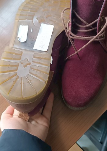 Bordo,Bağcıklı Erkek Bot - Görsel 3