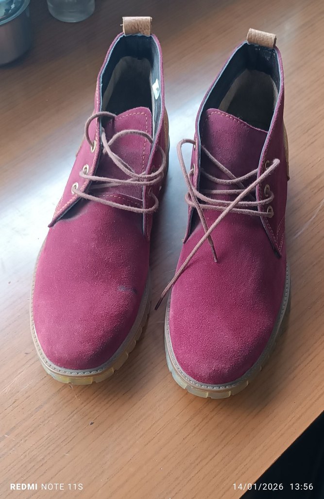 Bordo,Bağcıklı Erkek Bot - Görsel 2