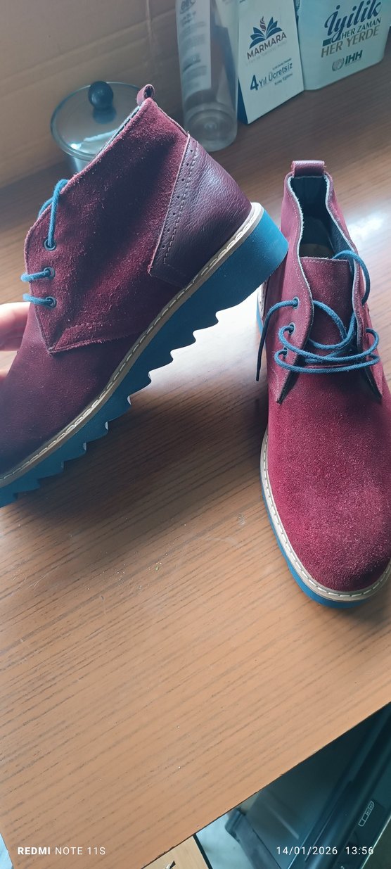 Erkek Bordo Casual Bot - Görsel 3