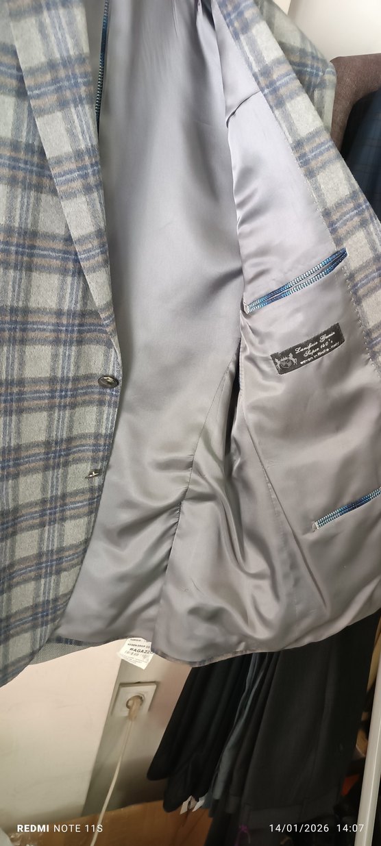 Gri Ekoseli Erkek Ceket - Görsel 2