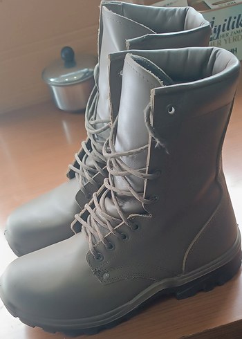 Gri Kamuflaj Desenli Bağcıklı Erkek askeri bot - Görsel 2