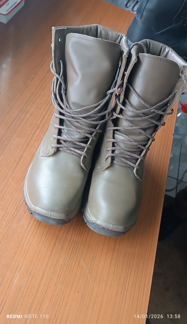 Gri Kamuflaj Desenli Bağcıklı Erkek  askeri bot - Görsel 3