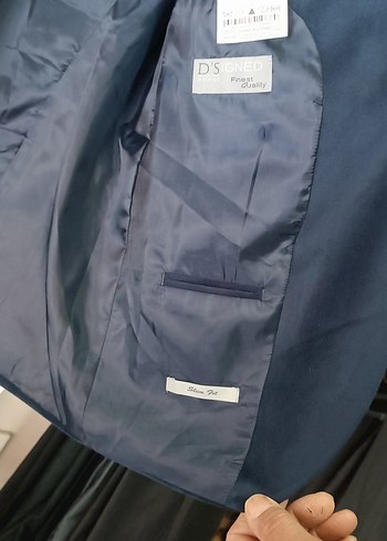 Lacivert Erkek Ofis Takım Elbise Ceketi - Görsel 3