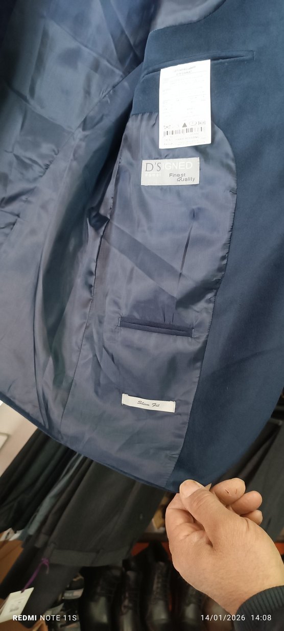 Lacivert Erkek Ofis Takım Elbise Ceketi - Görsel 3