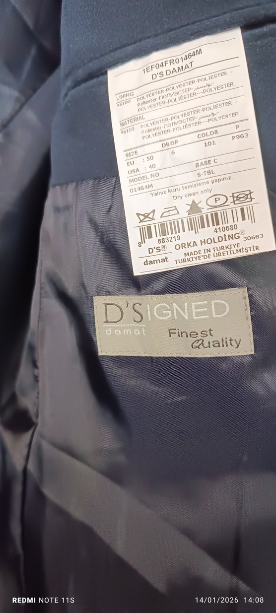 Lacivert Erkek Ofis Takım Elbise Ceketi - Görsel 2