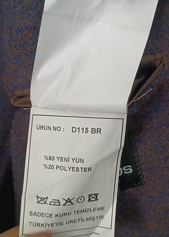 Bordo Yünlü Erkek Ceket, Düğmeli, Normal Boy - Görsel 3