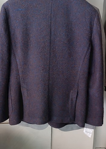 Bordo Yünlü Erkek Ceket, Düğmeli, Normal Boy - Görsel 4