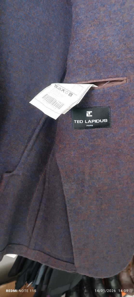 Bordo Yünlü Erkek Ceket, Düğmeli, Normal Boy - Görsel 2