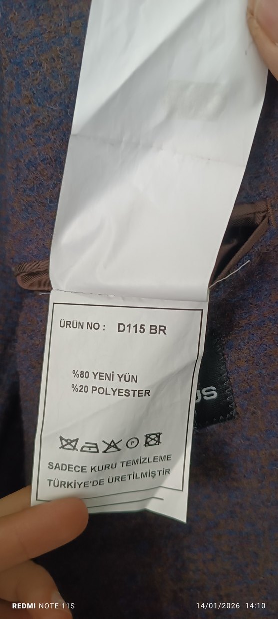 Bordo Yünlü Erkek Ceket, Düğmeli, Normal Boy - Görsel 3