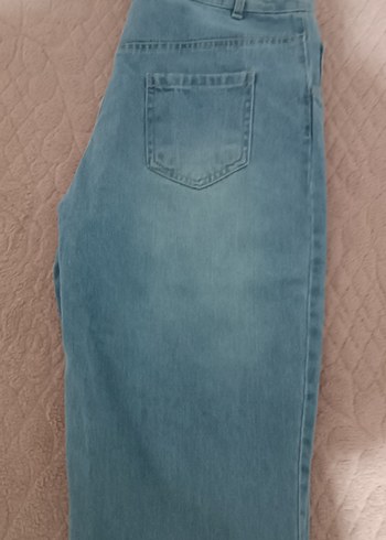 Mavi Payetli Rahat Kesim Kadın Kot Pantolon - Görsel 4