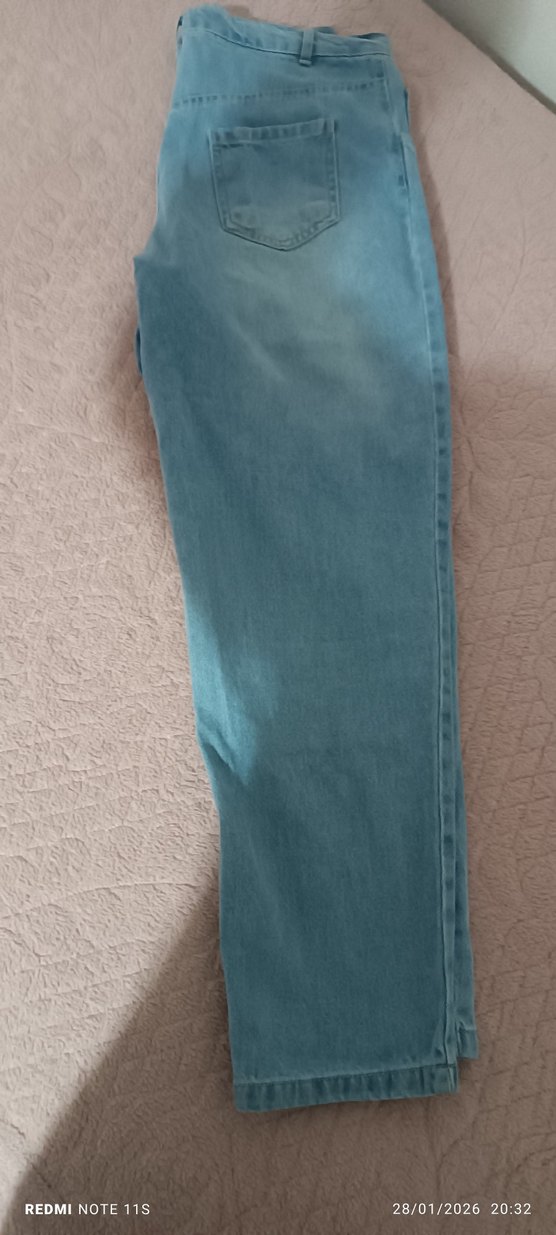 Mavi Payetli Rahat Kesim Kadın Kot Pantolon - Görsel 5