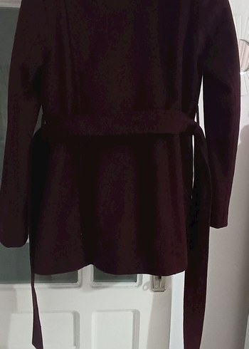 Bordo Fermuarlı Kaban - Görsel 4