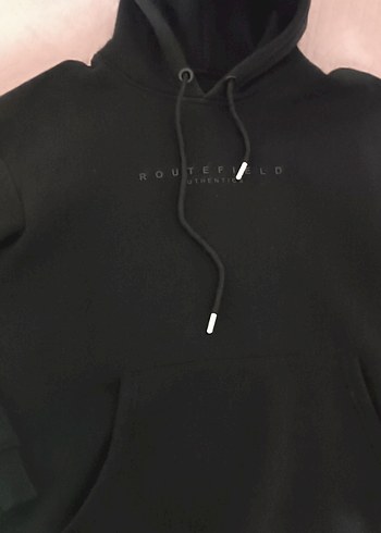 Siyah Kadın Kapüşonlu Sweatshirt - Görsel 2